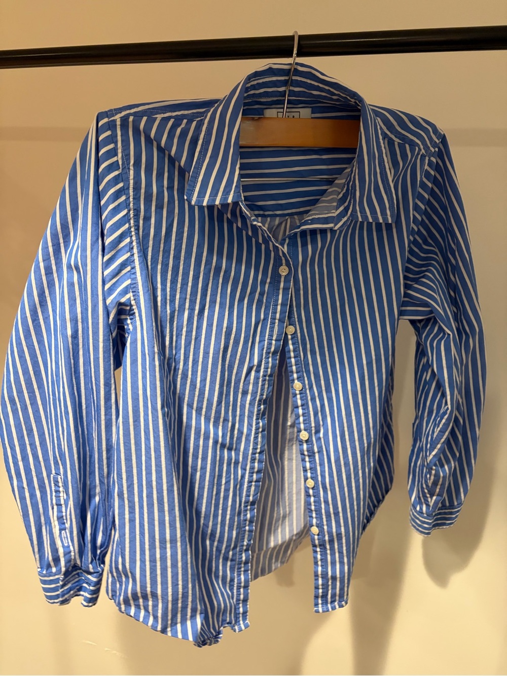 Blue & White Striped Women’s AYR Button-Up Shirt like new